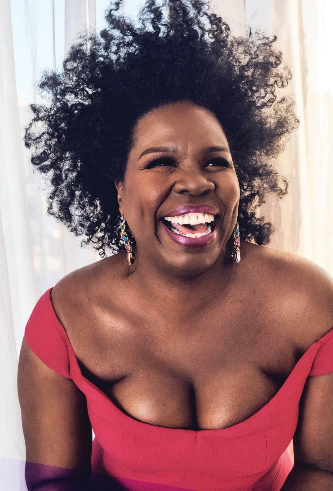 Leslie Jones smiling